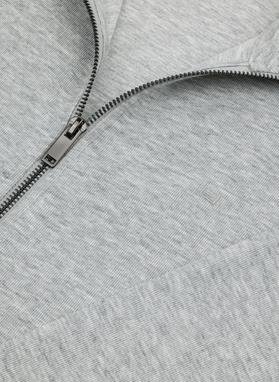 Rozpinana szara bluza dresowa