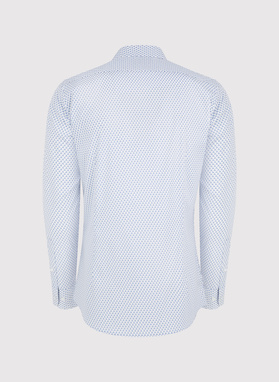 Biała koszula męska w wiatraczki