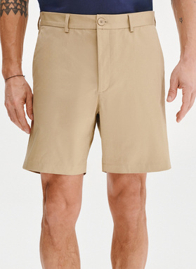 Beżowe szorty męskie z bawełną