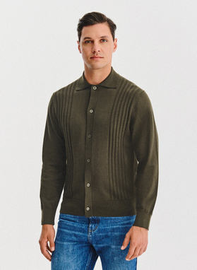 Bawełniany kardigan w kolorze zielonym