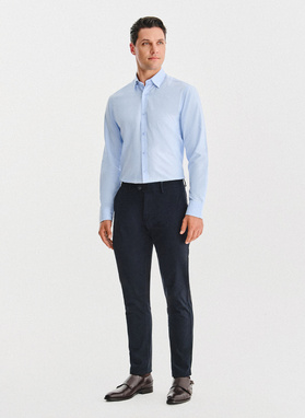 Niebieska bawełniana koszula męska