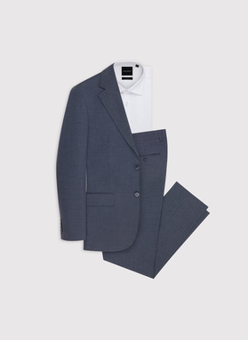 Granatowy garnitur męski