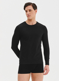 Męski longsleeve w czarnym kolorze, dwupak