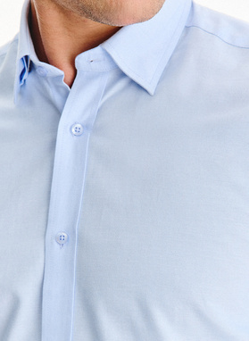 Niebieska bawełniana koszula męska