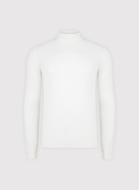 Biały półgolf męski