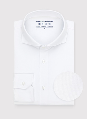 Biała koszula męska z długim rękawem