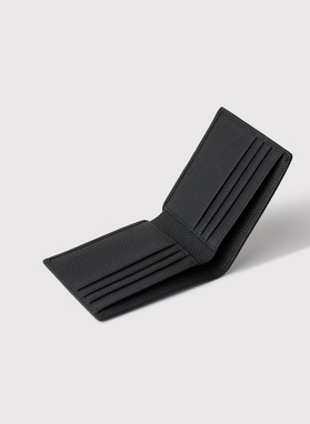 Czarny portfel męski z sygnetem PL