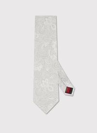 Jedwabny szary krawat męski