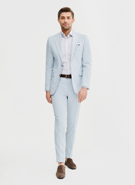 Biała koszula męska w wiatraczki