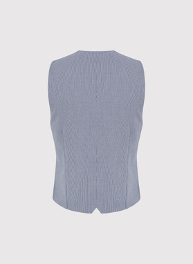 Dwurzędowa kamizelka męska w pepitkę