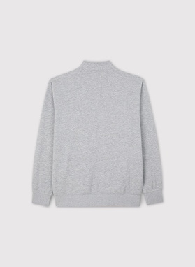 Szara bluza dresowa na suwak