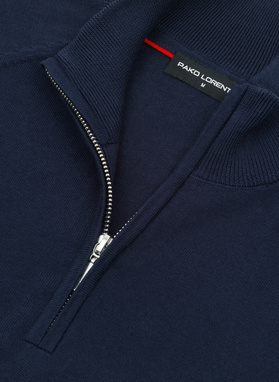 Granatowy sweter męski ze stójką