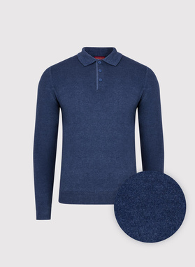 Wełniany sweter polo