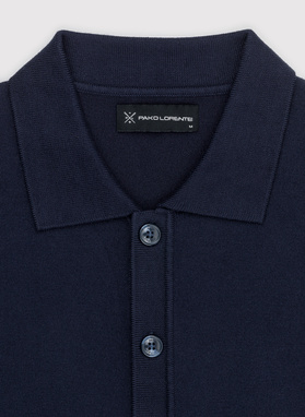 Granatowy kardigan z kołnierzykiem