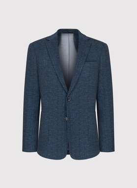 Granatowa marynarka męska melanż