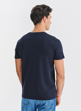 Granatowy t-shirt męski