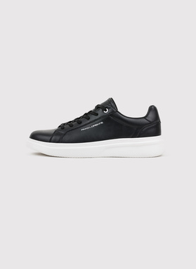 Czarne sneakersy męskie z logo PL