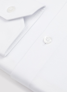 Biała koszula męska z długim rękawem