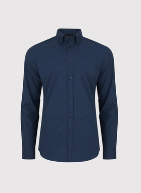 Granatowa koszula melanż