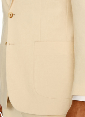 Jasnobeżowy garnitur męski