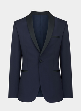 Klasyczny granatowy wełniany smoking