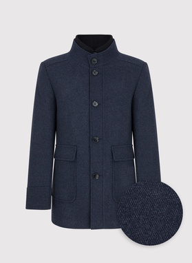 Granatowy płaszcz męski