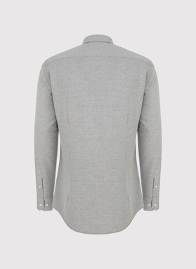 Zielono-szara bawełniana koszula męska