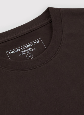 Brązowy t-shirt oversize