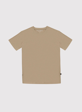 Beżowy bawełniany t-shirt męski