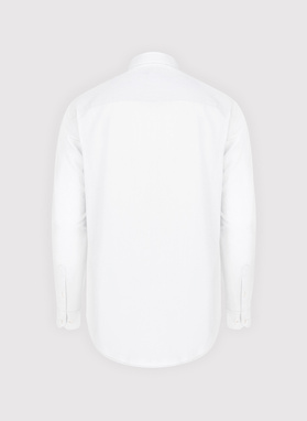 Biała koszula męska z lnu i bawełny