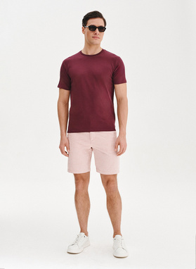 Różowe szorty męskie z lnem