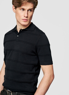 Czarne polo swetrowe