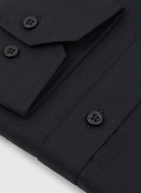 Czarna koszula z lnu i bawełny