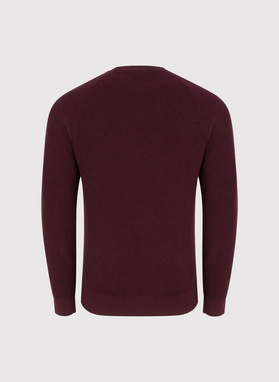 Bordowy bawełniany sweter męski