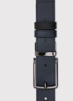 Dwustronny skórzany pasek męski