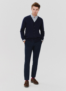 Męski kardigan w kolorze granatowym