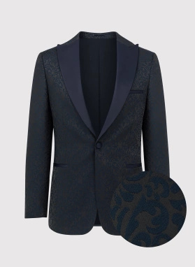 Ślubny czarno-granatowy smoking męski