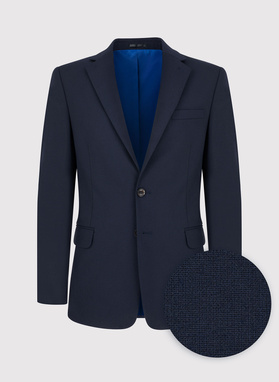 Gładki granatowy garnitur męski