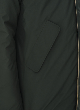 Zielona kurtka męska z kapturem