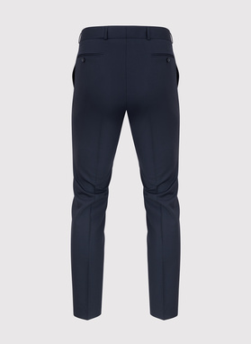 Granatowe spodnie męskie w kant