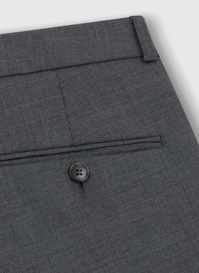 Szare wełniane spodnie garniturowe