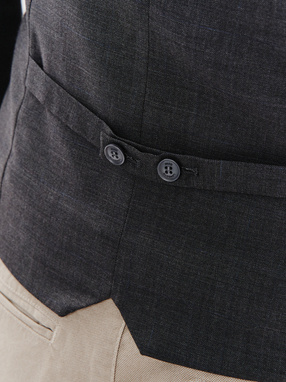 Gładka jednorzędowa kamizelka męska