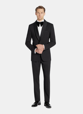 Czarne spodnie smokingowe