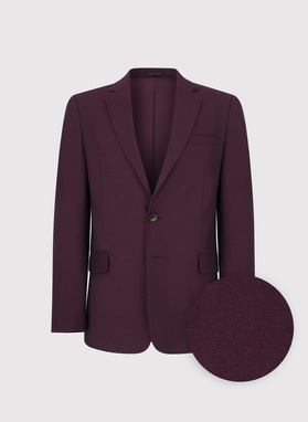 Bordowy garnitur męski