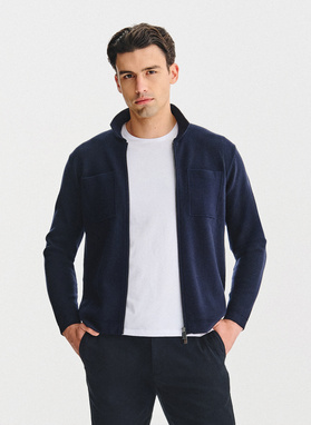 Rozpinany kardigan w kolorze granatowym