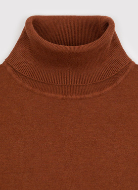 Golf męski w rudym kolorze