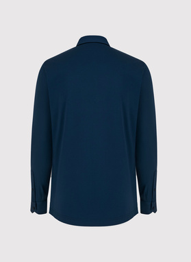 Granatowa koszula z dzianiny