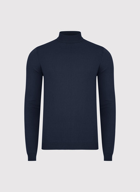 Granatowy półgolf męski