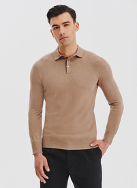 Sweter polo z kaszmirem