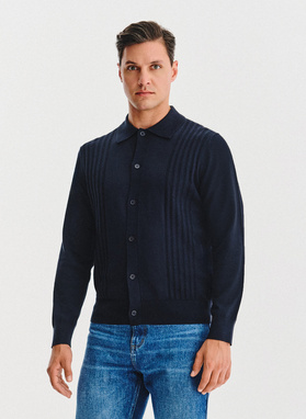 Bawełniany kardigan w kolorze granatowym
